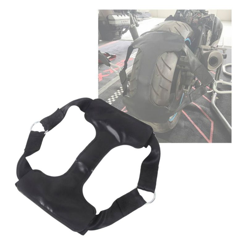 Correa de amarre MOTO4U para rueda trasera de motocicleta - negra