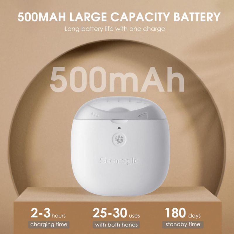 Cortauñas eléctrico Seemagic con luz LED y recarga USB