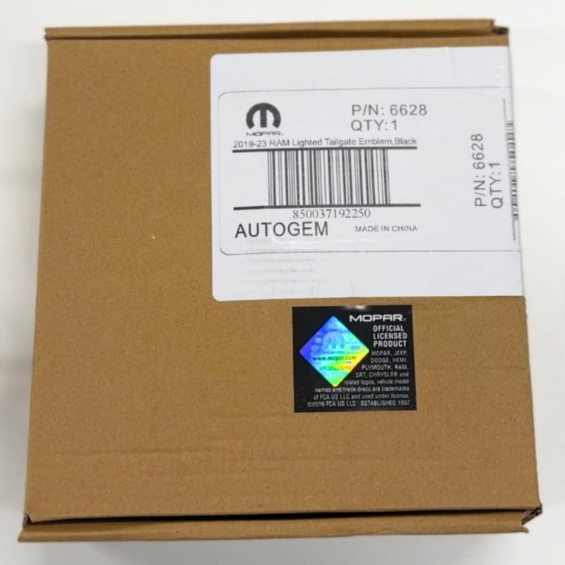 Emblema iluminado negro Autogem para RAM