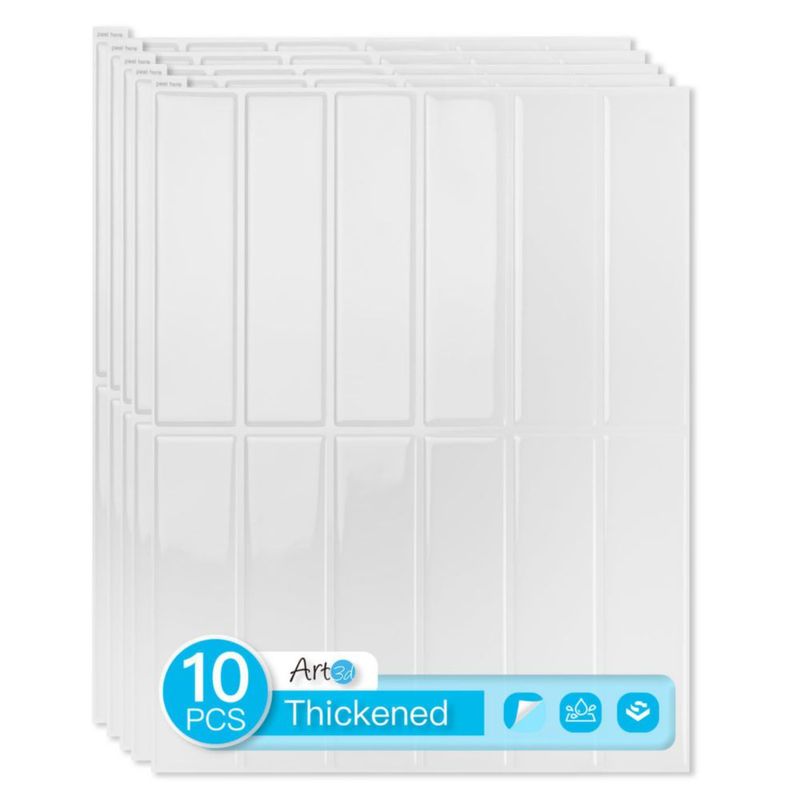 Azulejo Art3d tipo subway 10 unidades 29 × 23 cm blanco
