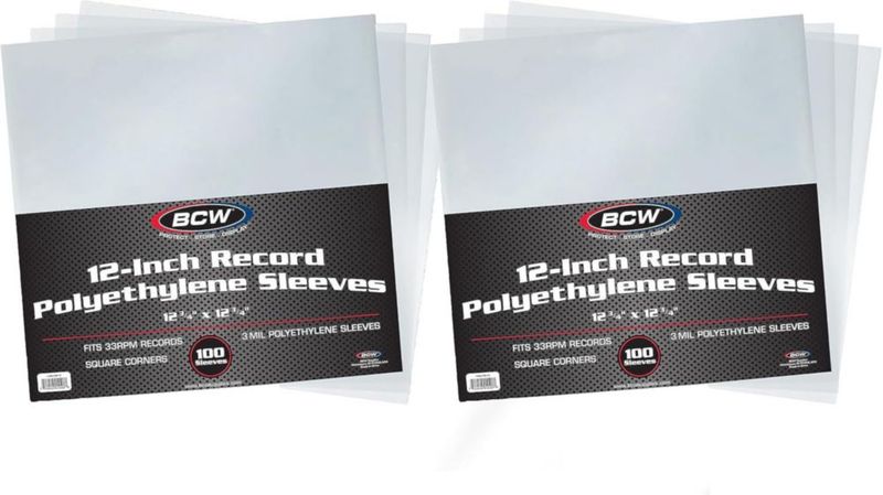 Fundas para discos BCW paquete de 200 para LP de 12" archivado de vinilo