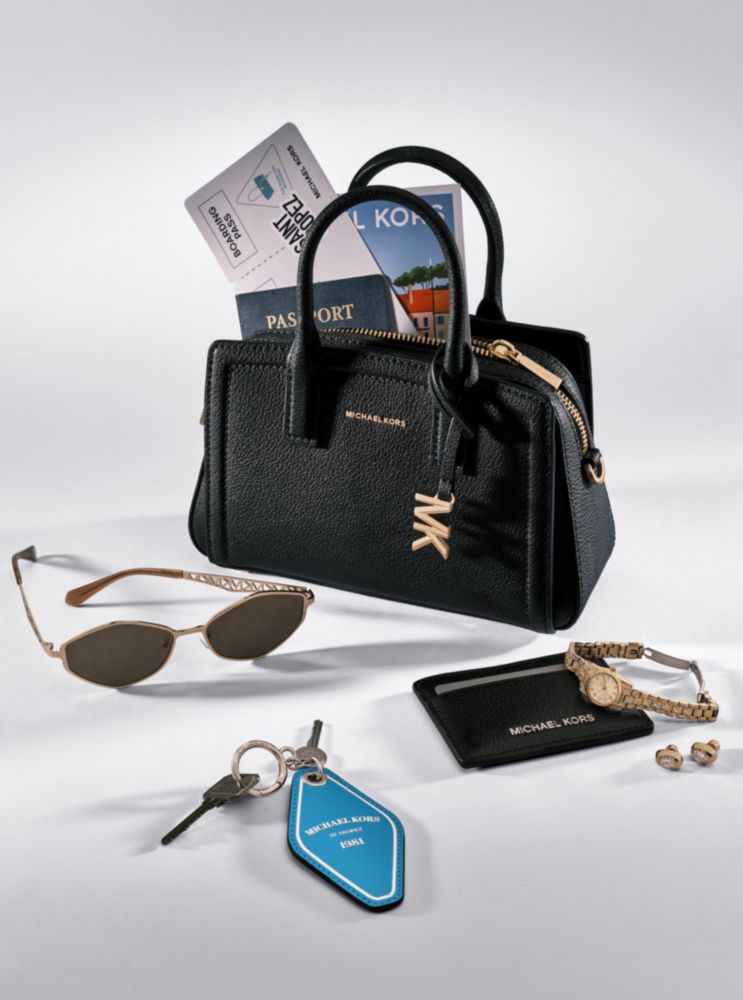 Bolso Michael Kors Laila Negro de Cuero Bandolera