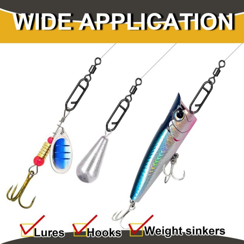 CARRILLOS DE PESCA ENERHIKE 70 piezas Clips de velocidad 6 tamaños