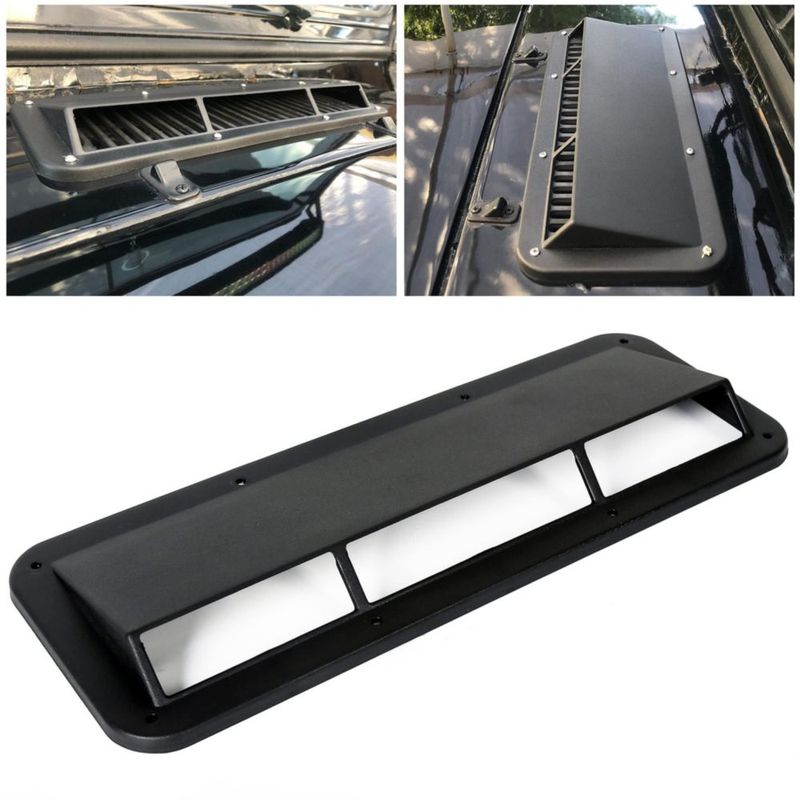 Toma de aire del capó ECOTRIC para Jeep CJ/YJ 1978‑1995 negro
