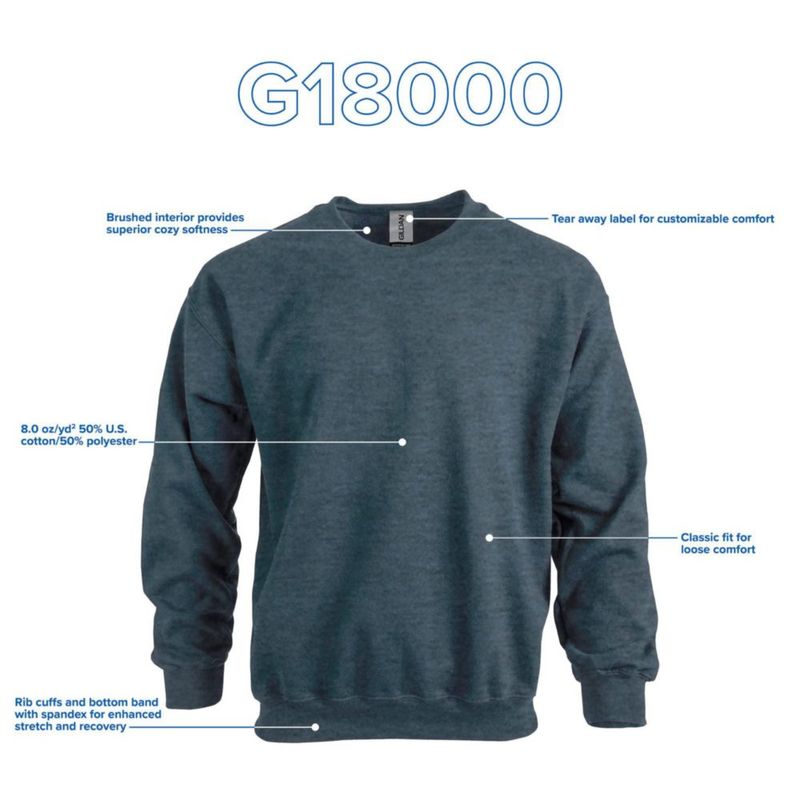 Sudadera Gildan G18000 Gris Oscuro Talla M