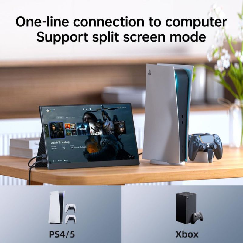 Monitor kksmart 173" Full HD 1080p 60 Hz USB‑C portátil