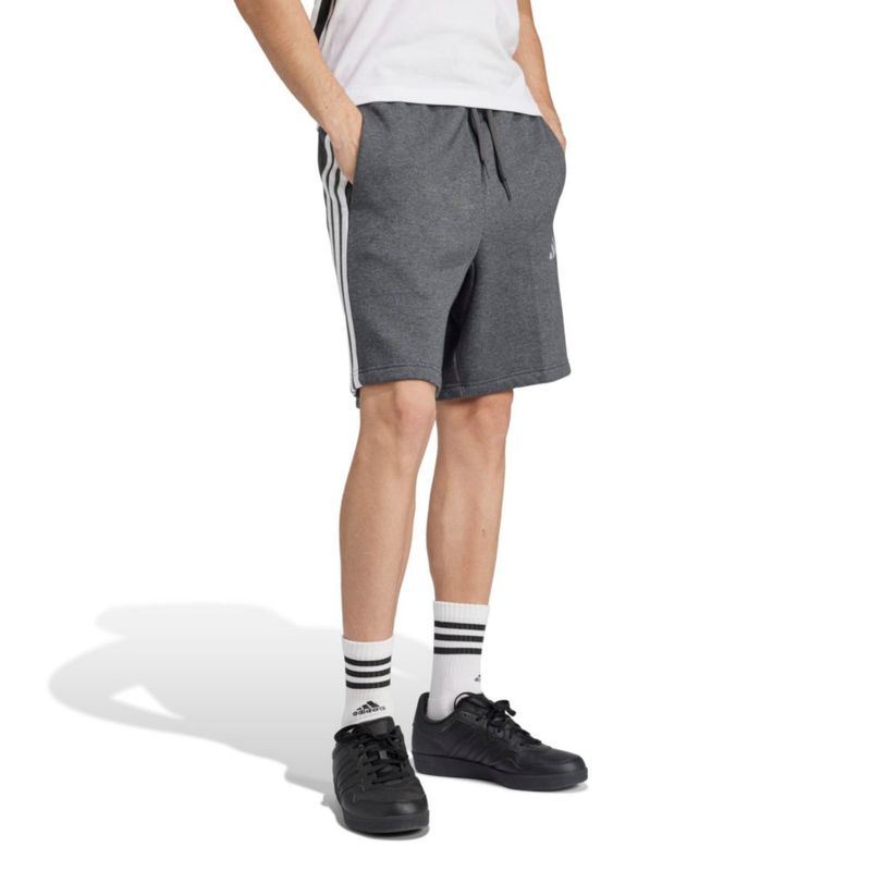SHORTS adidas Essentials Fleece 23 cm Gris/Blanco