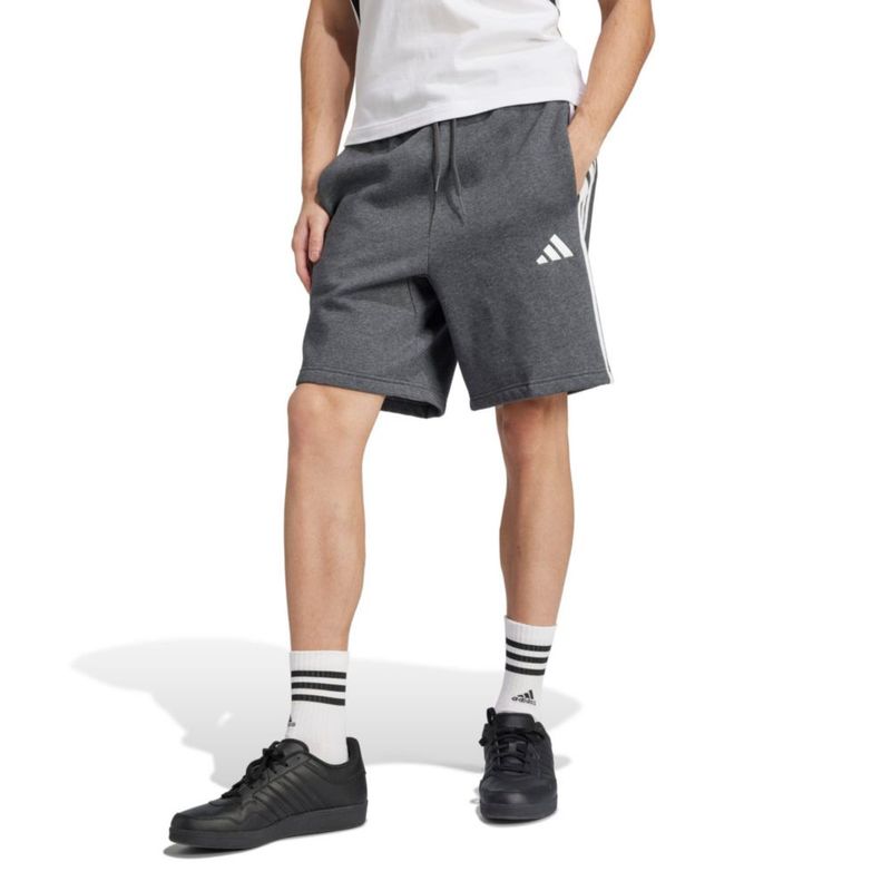 SHORTS adidas Essentials Fleece 23 cm Gris/Blanco