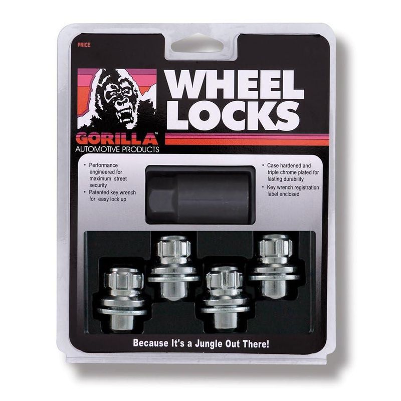 Candados de rueda GORILLA 14 mm × 150 cromo – Pack de 4