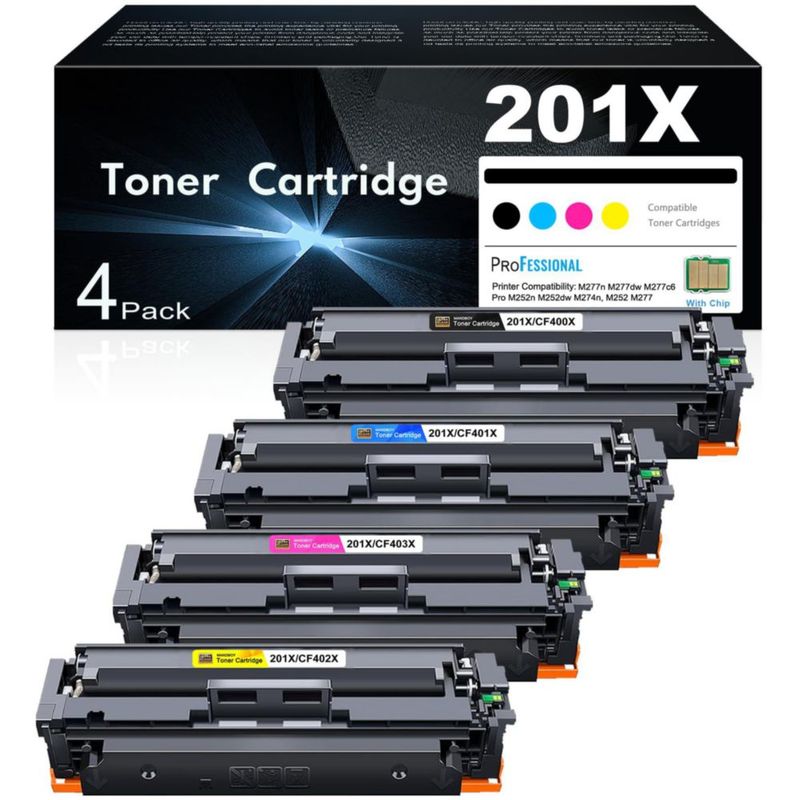 Cartucho de tóner MANDBOY 201X Pack de 4 de alto rendimiento