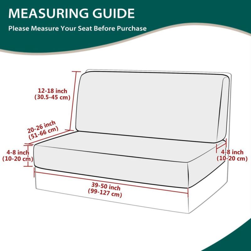 Funda impermeable para cojines de comedor de autocaravana Gollense en verde claro
