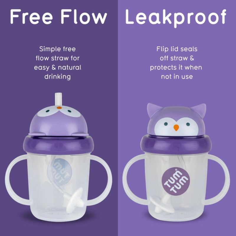 Vaso Entrenador TUM TUM 200 ml Olivia Owl Libre de BPA y ftalatos