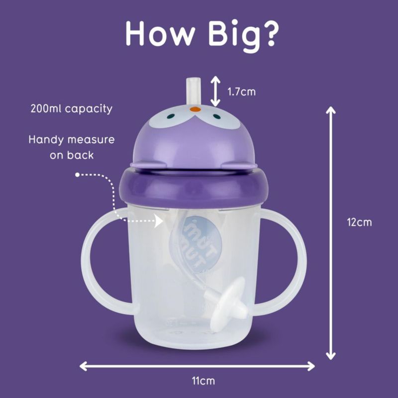 Vaso Entrenador TUM TUM 200 ml Olivia Owl Libre de BPA y ftalatos