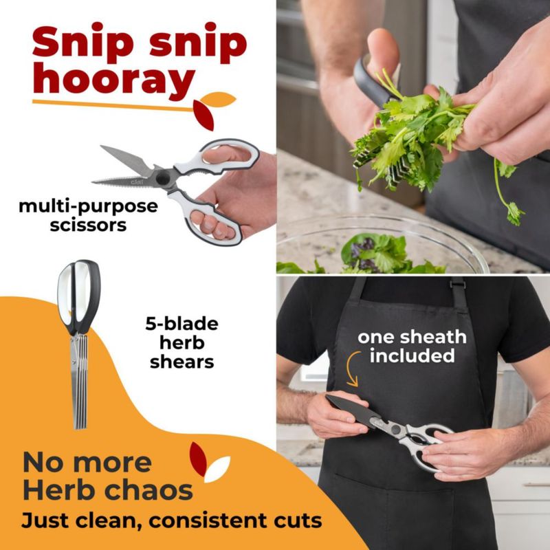 Juego de tijeras Gidli de 5 hojas para hierbas y cocina