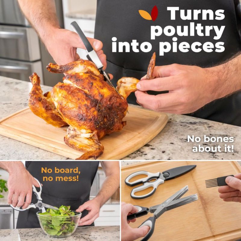 Juego de tijeras Gidli de 5 hojas para hierbas y cocina