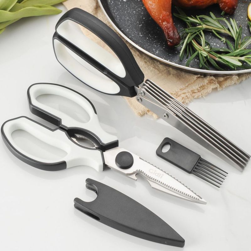 Juego de tijeras Gidli de 5 hojas para hierbas y cocina