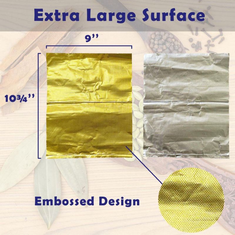 Láminas de Aluminio Dorado Lukaky 23 cm x 27 cm – 200 unidades