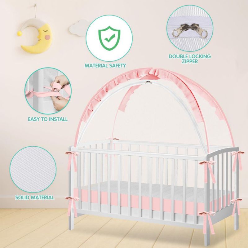 Toldo protector para cuna Zkaitoy Pop Up de malla transpirable seguridad para bebé