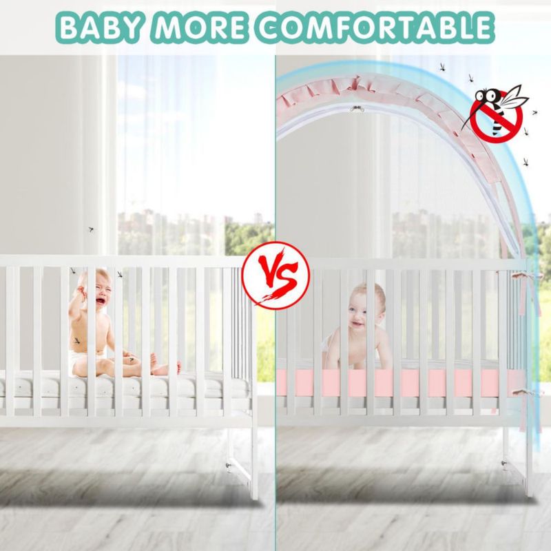 Toldo protector para cuna Zkaitoy Pop Up de malla transpirable seguridad para bebé