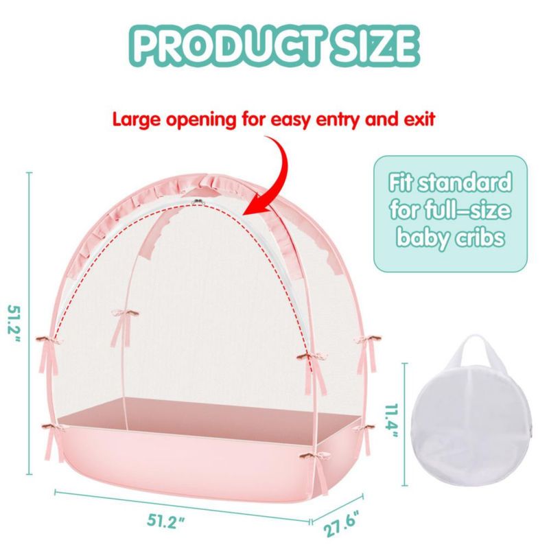 Toldo protector para cuna Zkaitoy Pop Up de malla transpirable seguridad para bebé