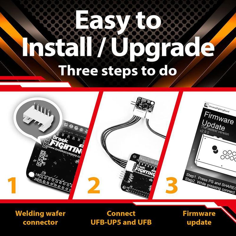Kit de actualización pequeño para Brook UFB-UP5 Placa de Lucha PS5