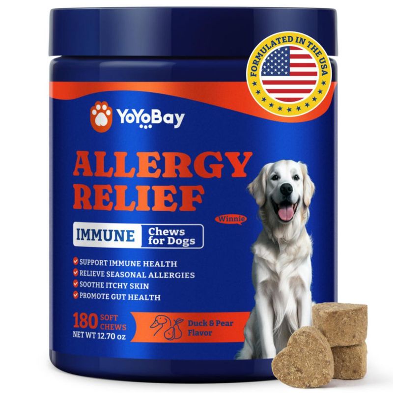 Masticables para Alergias en Perros YoYoBay 180 uds Sabor Pato y Pera