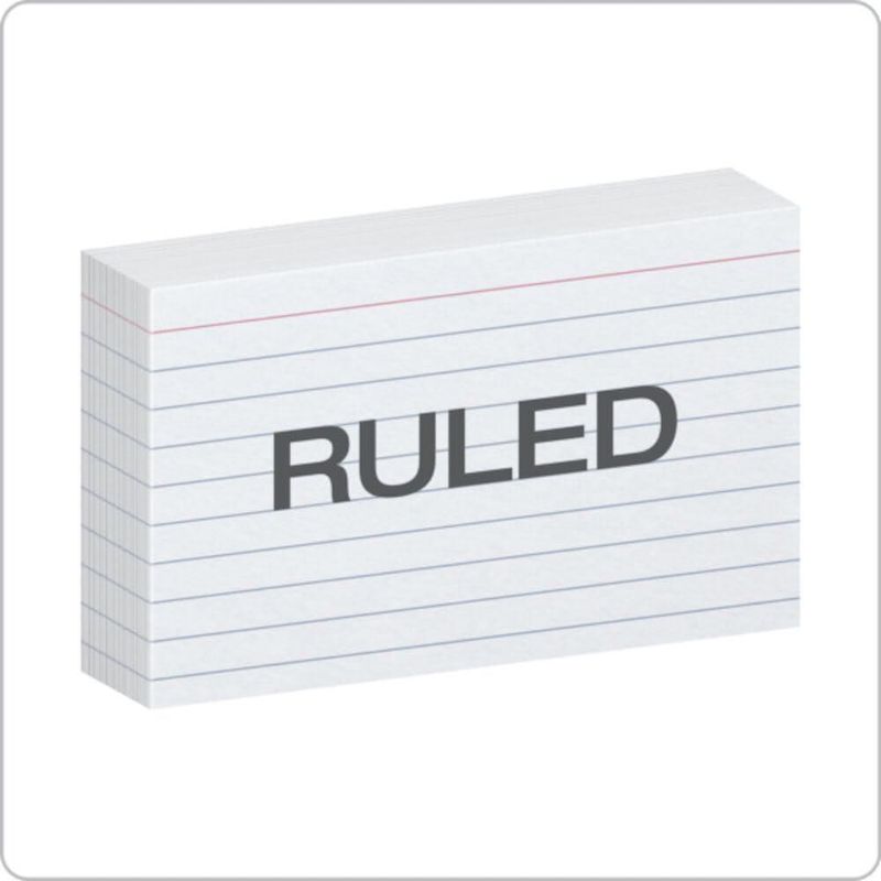 Tarjetas de índice Oxford 8 cm x 13 cm blancas 100 unidades