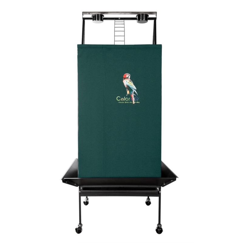 Cubierta para Jaula de Pájaros Colorday 173 cm Verde con Parte Superior de Juego