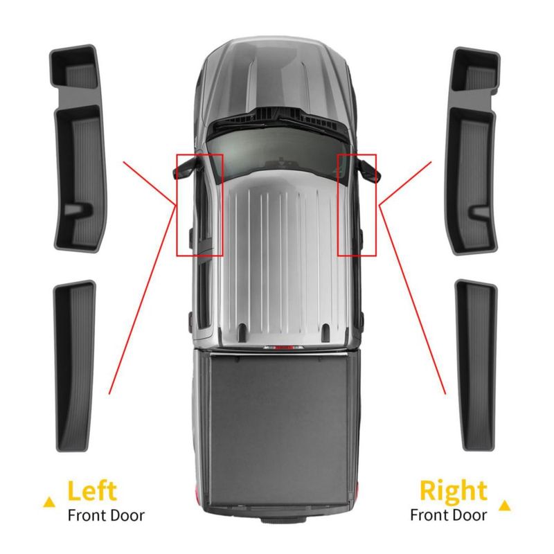 Bandeja para puerta Maxzina Ford F150 2021‑2026 4 piezas TPE
