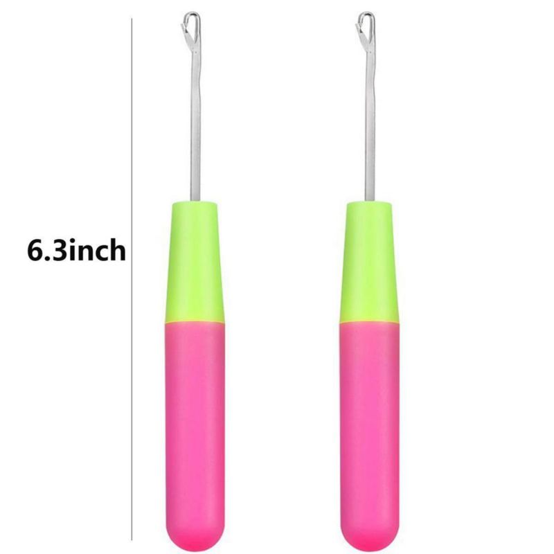 Herramienta de gancho de enganche GIRCSS 16 cm pack de 2 para microtrenzas