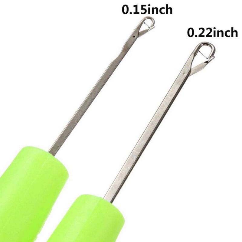 Herramienta de gancho de enganche GIRCSS 16 cm pack de 2 para microtrenzas