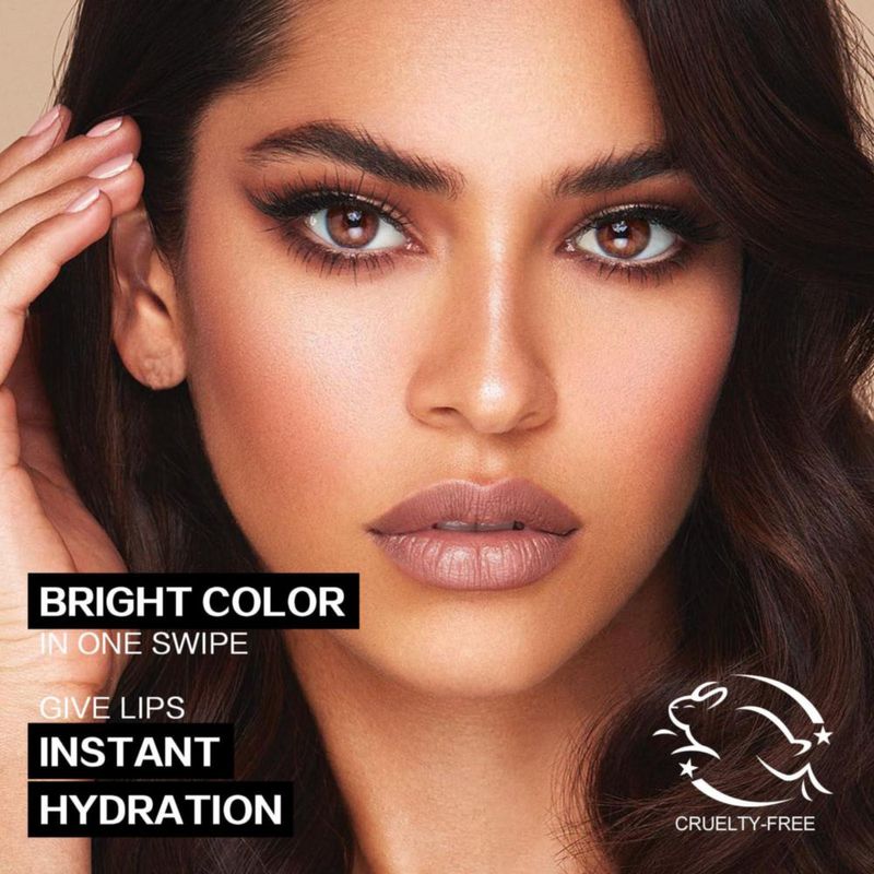 Labial FOCALLURE Metálico Nude Acabado Brillante
