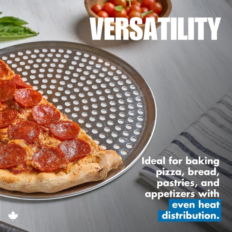 Bandeja para pizza Norjac 36 cm paquete de 2 aluminio perforado