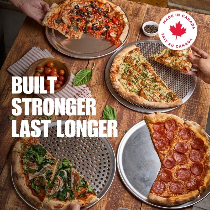 Bandeja para pizza Norjac 36 cm paquete de 2 aluminio perforado