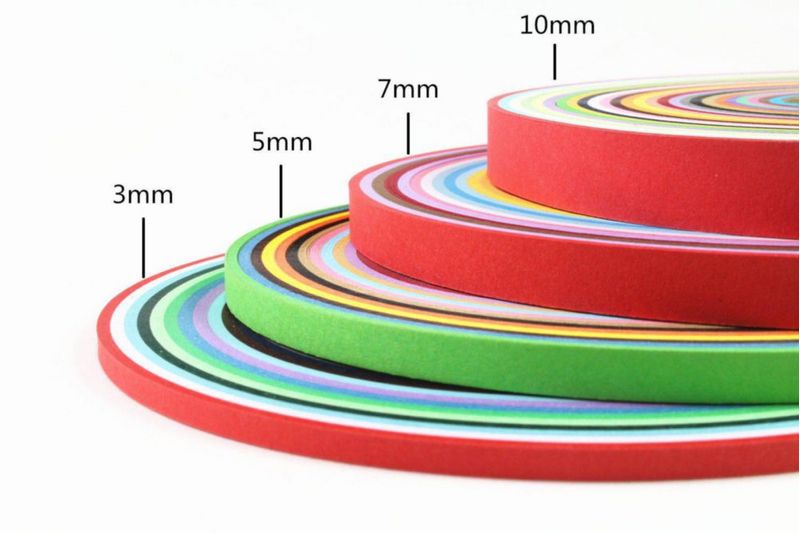 Tiras de Papel para Quilling IMISNO 1040 piezas 26 colores 38 cm