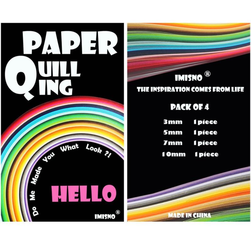 Tiras de Papel para Quilling IMISNO 1040 piezas 26 colores 38 cm