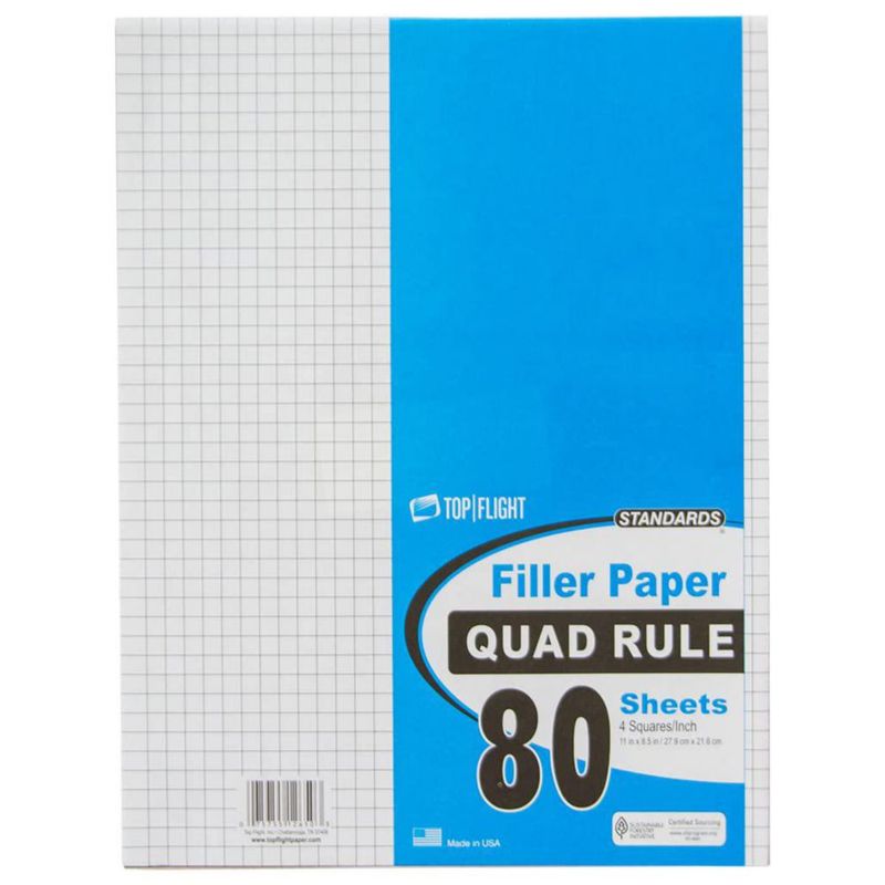 Papel de Relleno Top Flight 28x21 cm 80 Hojas Cuadriculado