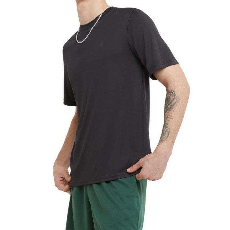 CAMISETA Champion para Hombre Talla M Negro con Tecnología de Absorción de Humedad