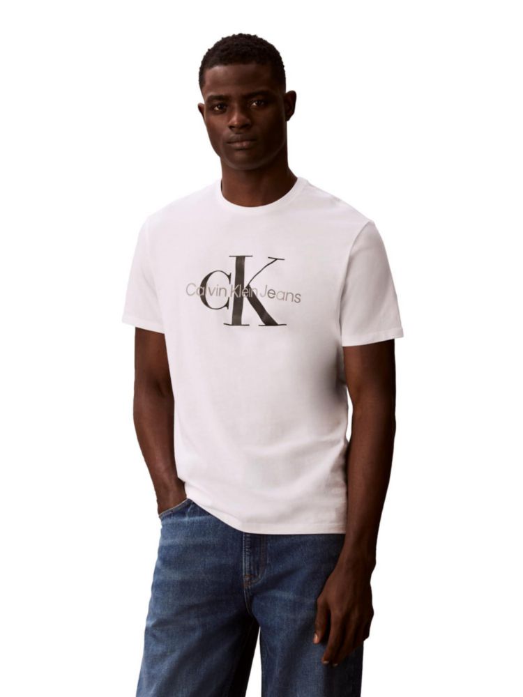 Camiseta Calvin Klein con Logo Monograma – Blanco