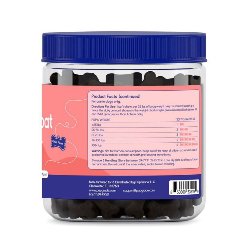 Suplemento para la Piel y el Pelaje PupGrade 360 Gominolas Sabor Pato