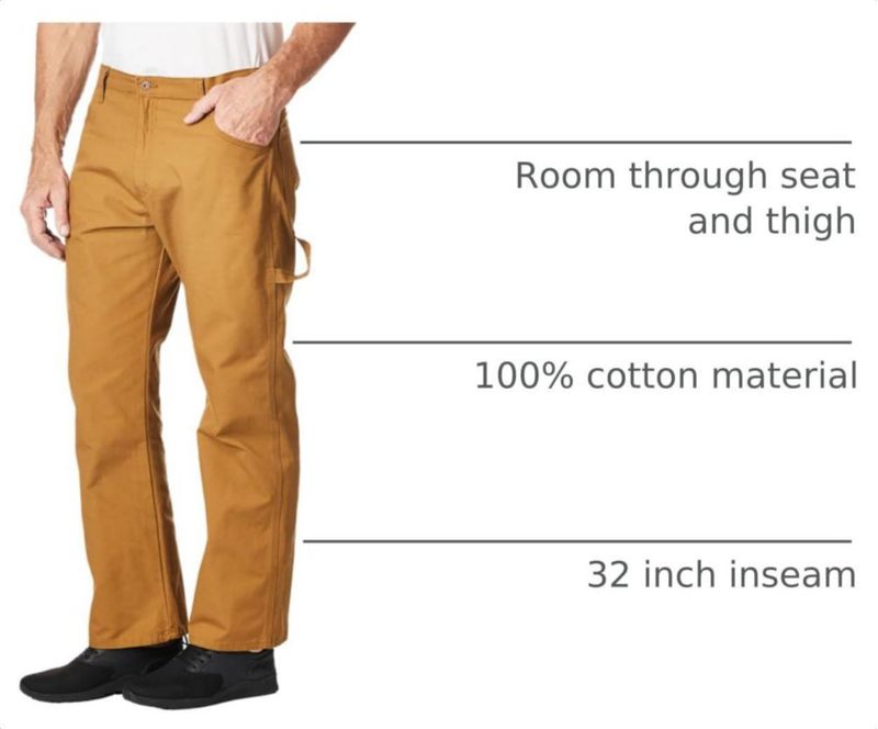PANTALONES Dickies Corte Recto Relajado 86 cm x 81 cm Marrón Duck