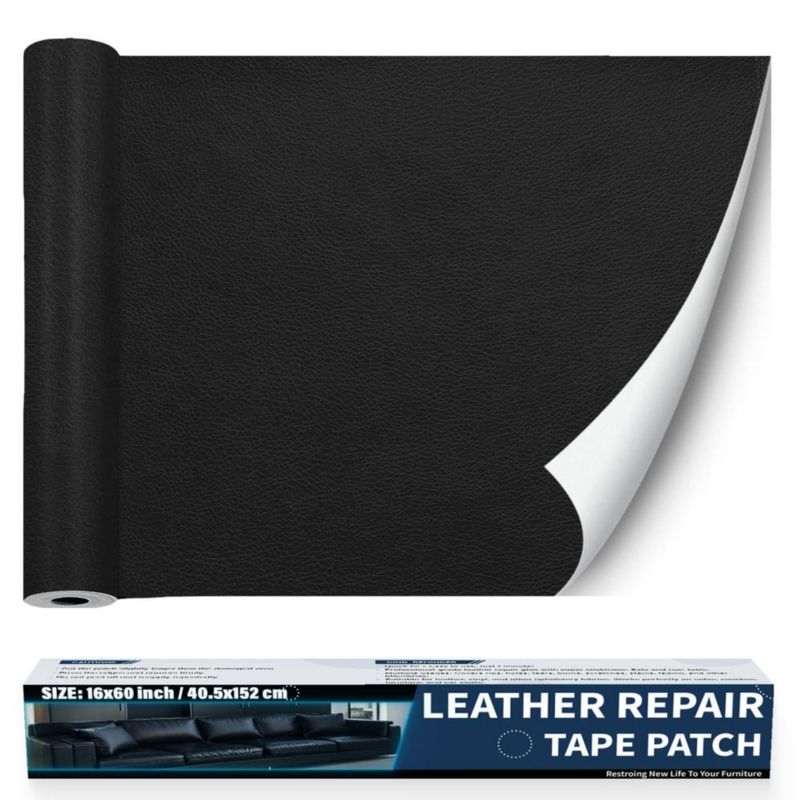 Cinta de reparación de cuero Zenyao 41 × 76 cm negra impermeable