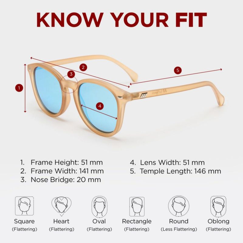 Gafas de Sol Le Specs Bandwagon Raw Sugar/Ice Blue