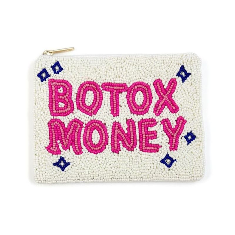 Monedero Pretty Robes Botox Money con cuentas marfil