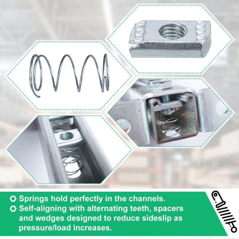 BOLTS Anmas Home Pack de 20 piezas 1/2" x 1" para canal de soporte