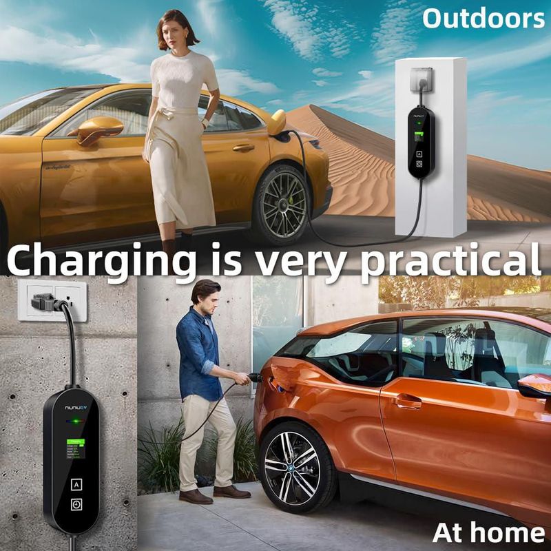 Cargador EV NIUNIUEV 8~16A 110~240V J1772 NEMA