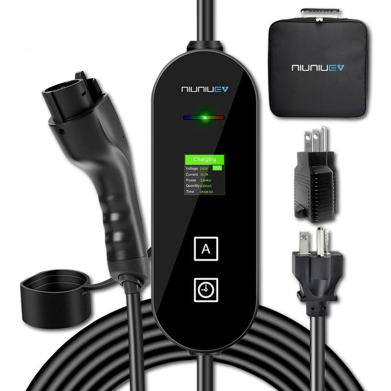 Cargador EV NIUNIUEV 8~16A 110~240V J1772 NEMA