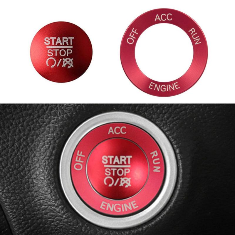 Cubierta de Botón ALETAI Rojo para Challenger RAM y Charger