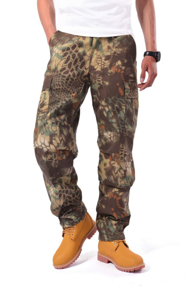 Pantalones Cargo BACKBONE de 6 Bolsillos y Cintura Ajustable