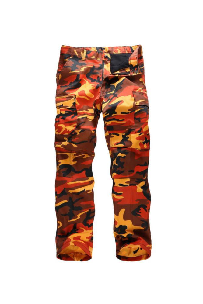 Pantalones Cargo BACKBONE Camuflaje de 6 Bolsillos con Cintura Ajustable